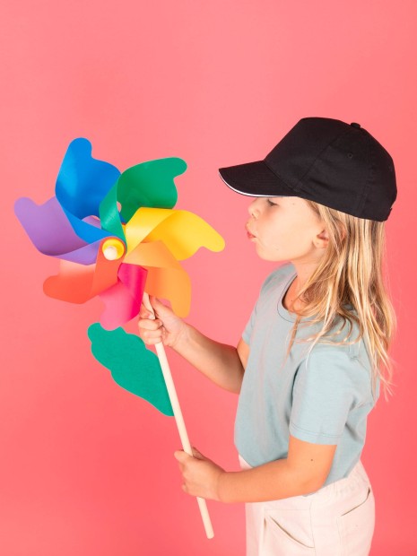 Casquettes à personnaliser K-UP Casquette enfant avec sandwich contrasté - 5 panneaux 