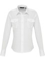 PREMIER Chemise Femme manches longues Pilote blanc personnalisable