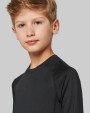 PROACT Kinder Langarm Doppelhaut T-Shirt. Schnelltrocknend T-Shirt personalisierbar