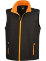 RESULT Bodywarmer Softshell Homme Printable noir/orange personnalisable