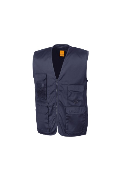 RESULT Gilet Safari bleu marine personnalisable