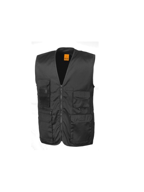 RESULT Gilet Safari noir personnalisable