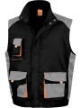 RESULT Gilet multipoches Lite black/grey/orange personnalisable