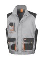 RESULT Gilet multipoches Lite grey/black/orange personnalisable