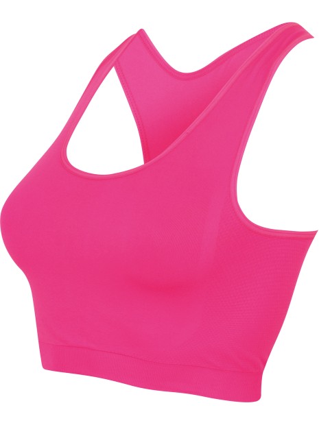 SKINNIFIT Brassière sport rose neon personnalisable