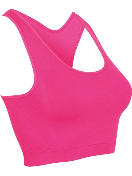 SKINNIFIT Brassière sport rose neon personnalisable