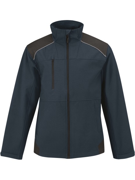 B&C Veste Softshell Shield Pro bleu marine personnalisable