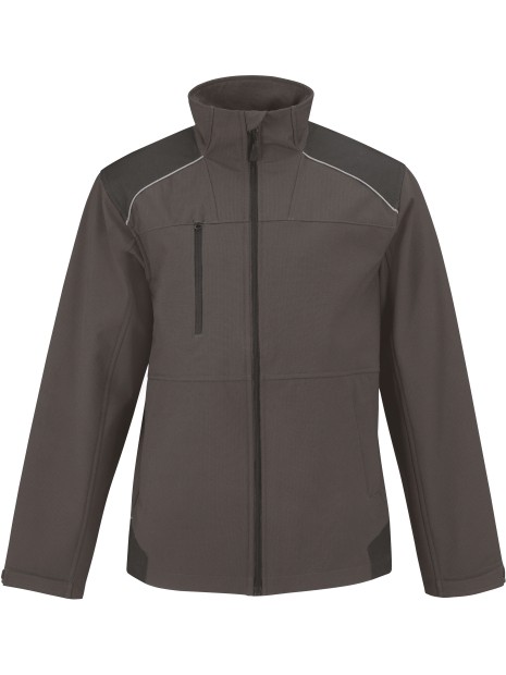 B&C Veste Softshell Shield Pro dark grey personnalisable