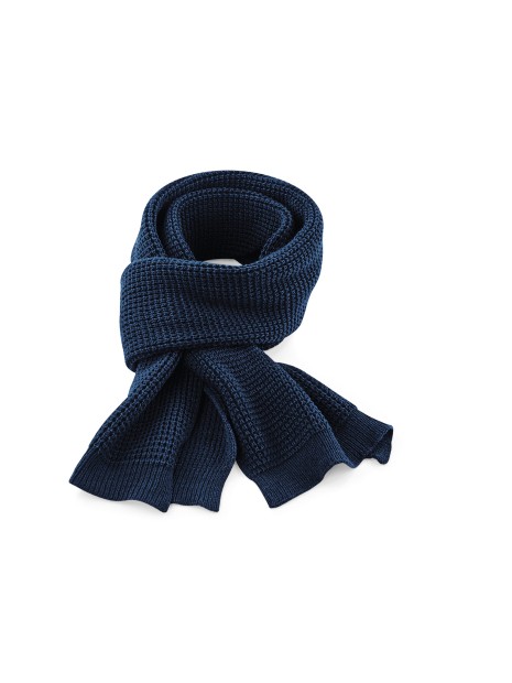 BEECHFIELD CLASSIC WAFFLE KNIT SCARF french marine personnalisable