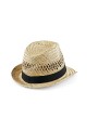 BEECHFIELD STRAW SUMMER TRILBY naturel personnalisable