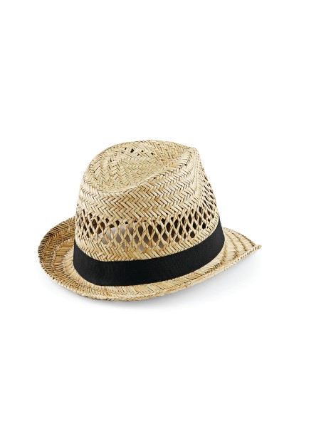BEECHFIELD STRAW SUMMER TRILBY naturel personnalisable