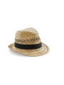 BEECHFIELD STRAW SUMMER TRILBY naturel personnalisable