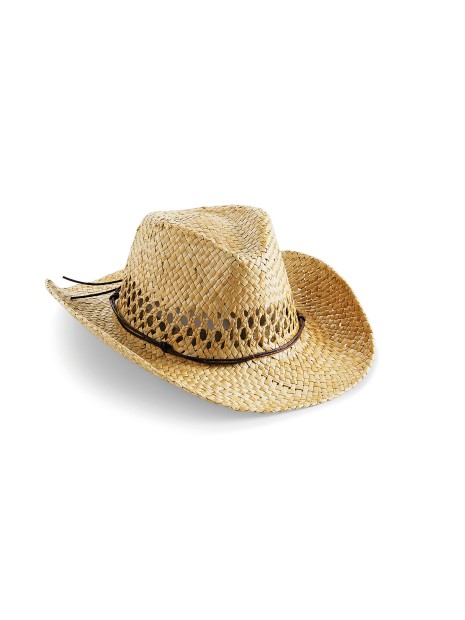 BEECHFIELD STRAW COWBOY HAT naturel personnalisable