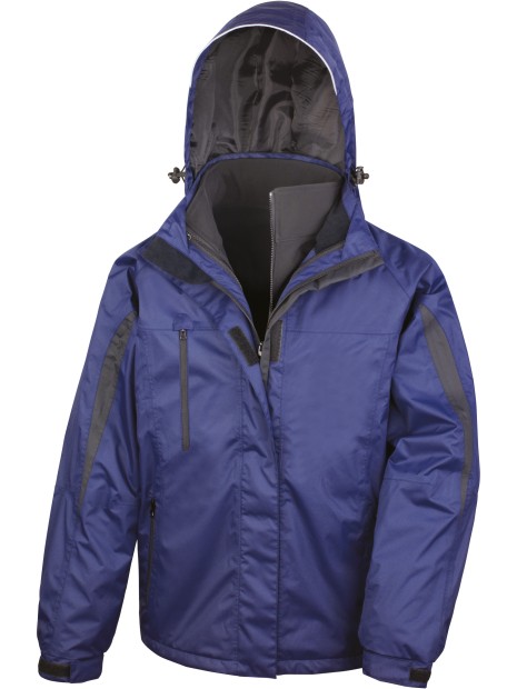RESULT Parka 3en1 intérieur Softshell bleu marine personnalisable
