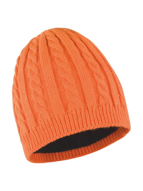 RESULT Mariner Knitted Hat burnt orange/black personnalisable