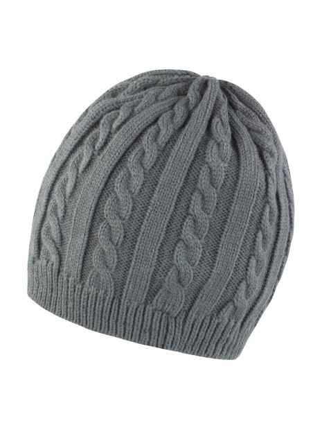 RESULT Mariner Knitted Hat gris/noir personnalisable