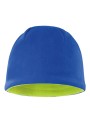 RESULT Reversible Fleece Skull Hat royal/lime personnalisable