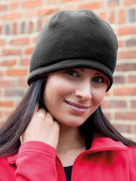 Bonnets à personnaliser RESULT Reversible Fleece Skull Hat 