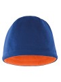 RESULT Reversible Fleece Skull Hat bleu marine/orange personnalisable