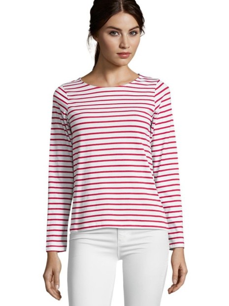 T-Shirts à personnaliser SOL'S Marine Women blanc/rouge