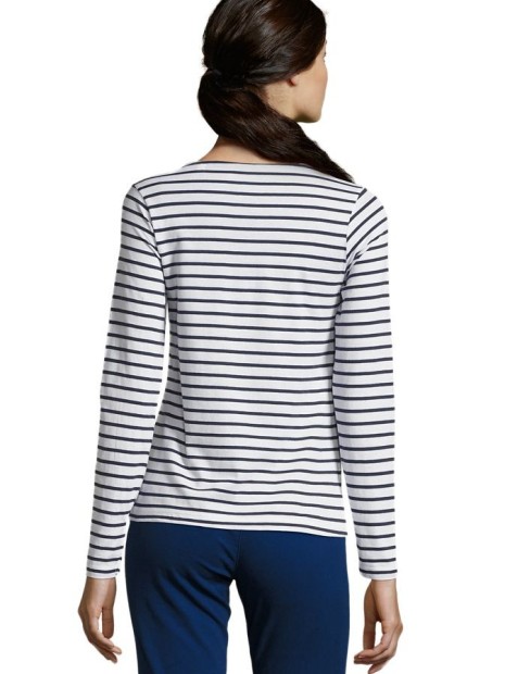 T-Shirts à personnaliser SOL'S Marine Women blanc/bleu marine