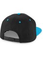 BEECHFIELD Casquette Snapback contrastée - 5 panneaux noir/bleu surf personnalisable