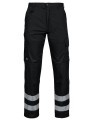 PROJOB 2517 PANTALON CORDURA + BANDES HV noir personnalisable