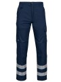 PROJOB 2517 PANTALON CORDURA + BANDES HV bleu marine personnalisable