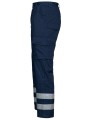 PROJOB 2517 PANTALON CORDURA + BANDES HV bleu marine personnalisable