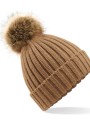 Bonnets, Écharpes & Gants à personnaliser BEECHFIELD Bonnet epais avec pompon en fausse fourrure 