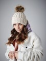 Bonnets, Écharpes & Gants à personnaliser BEECHFIELD Bonnet epais avec pompon en fausse fourrure 