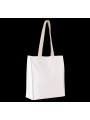 KIMOOD Sac cabas avec soufflet blanc personnalisable