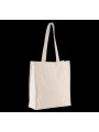 KIMOOD Sac cabas avec soufflet naturel personnalisable