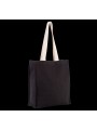 KIMOOD Sac cabas avec soufflet noir personnalisable