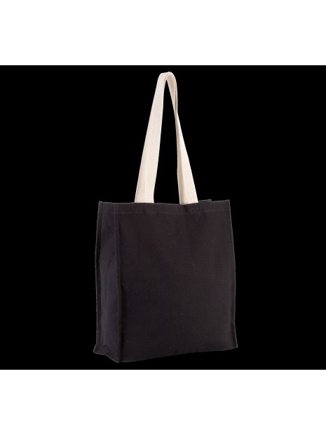 KIMOOD Sac cabas avec soufflet noir personnalisable