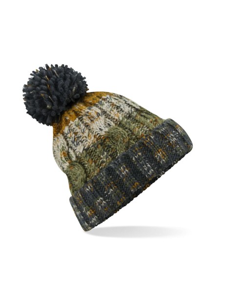 BEECHFIELD CORKSCREW POM POM BEANIE autumn moss personnalisable