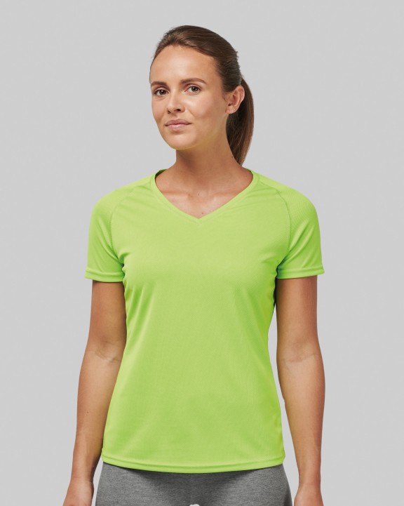 T-shirt PROACT Dames sport-t-shirt V-hals voor bedrukking &amp; borduring