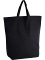 KIMOOD Sac shopping en coton noir personnalisable