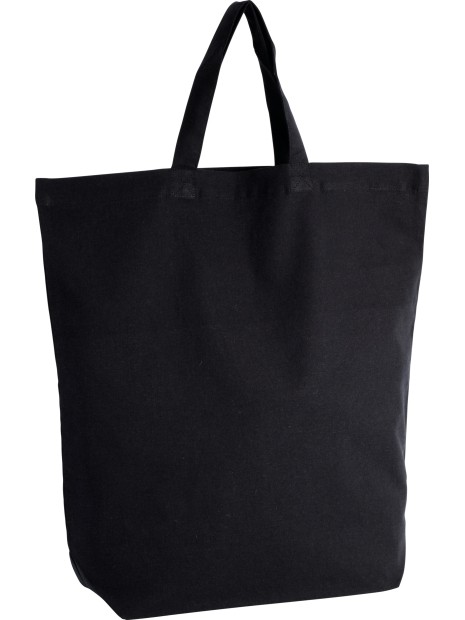 KIMOOD Sac shopping en coton noir personnalisable