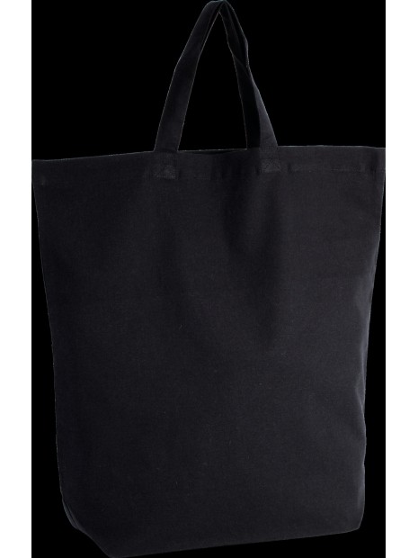 KIMOOD Sac shopping en coton noir personnalisable