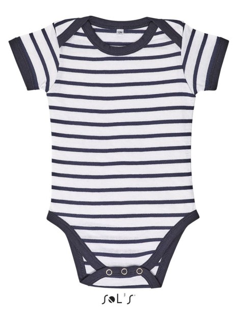 T-Shirts à personnaliser SOL'S Miles Baby blanc/bleu marine