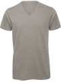B&C T-shirt BIO Inspire col V Homme gris clair personnalisable