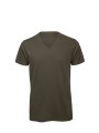 B&C T-shirt BIO Inspire col V Homme khaki personnalisable