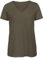 B&C T-shirt Organic Inspire col V Femme khaki personnalisable
