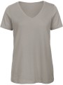 B&C T-shirt Organic Inspire col V Femme gris clair personnalisable
