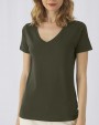 B&C Ladies' Organic Inspire Cotton V-neck T-shirt T-Shirt personalisierbar