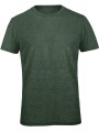 B&C T-shirt Triblend col rond Homme Heather Forest personnalisable