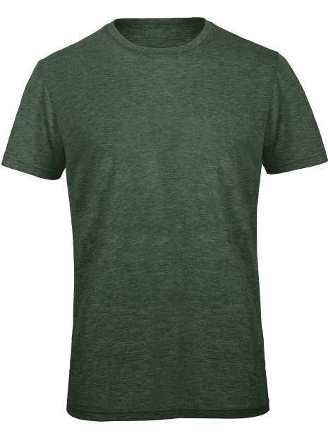 B&C T-shirt Triblend col rond Homme Heather Forest personnalisable