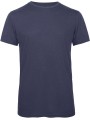 B&C T-shirt Triblend col rond Homme heather bleu marine personnalisable