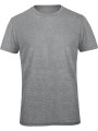 B&C T-shirt Triblend col rond Homme heather light grey personnalisable